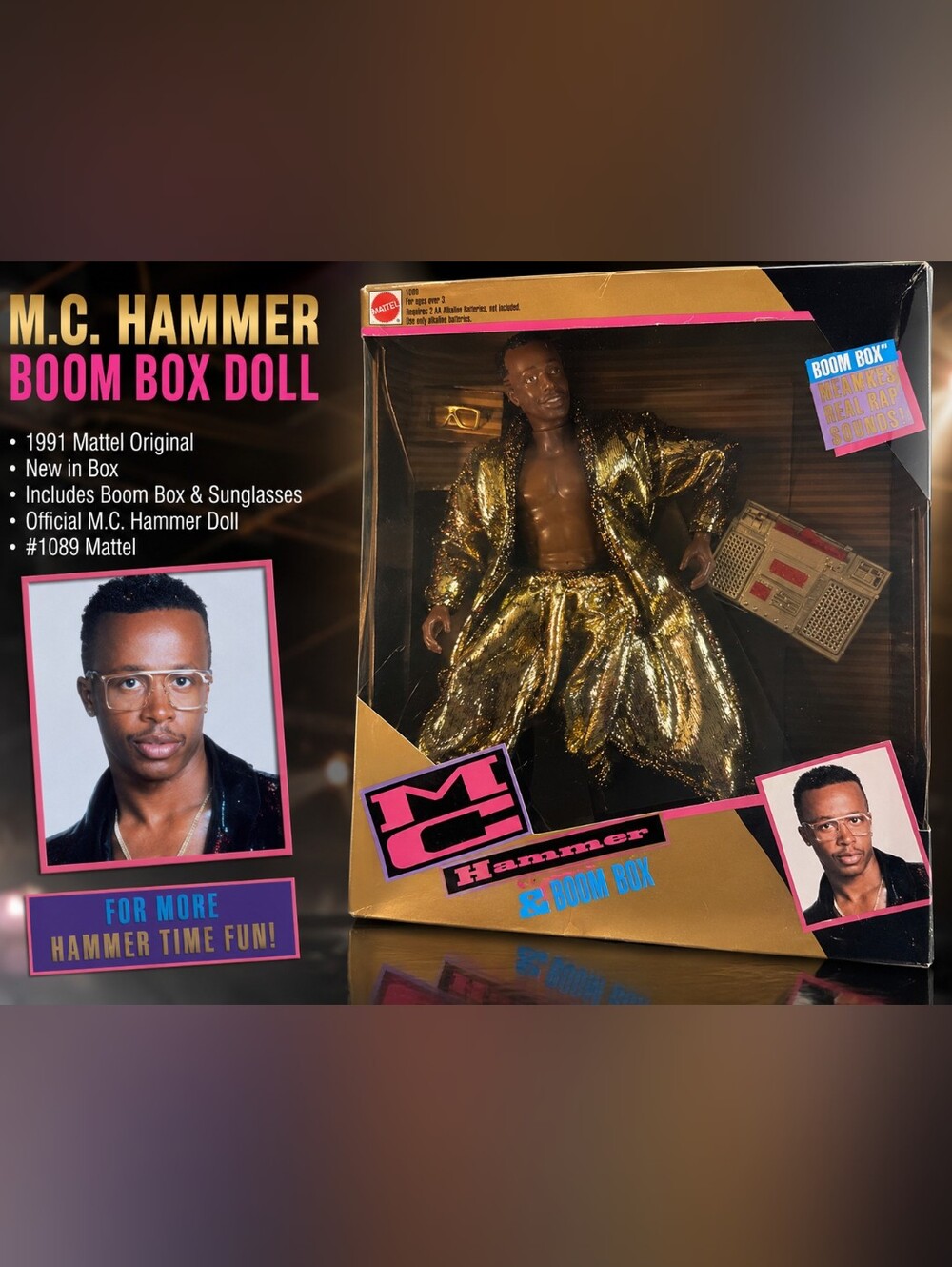 M.C. Hammer Boom Box Doll